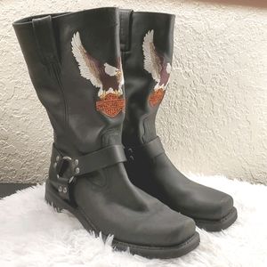 Harley Davidson Eagle Motorcycle Boots Size 11